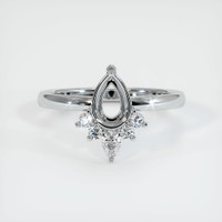 14K White Gold Accent Stones Ring Setting Image