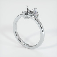 18K White Gold Accent Stones Ring Setting Video