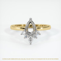 14K White & Yellow Accent Stones Ring Setting Image