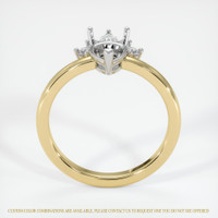 14K White & Yellow Accent Stones Ring Setting Image