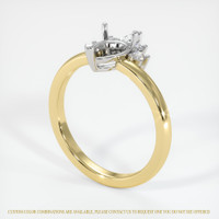 18K White & Yellow Accent Stones Ring Setting Video