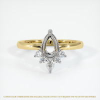 18K White & Yellow Accent Stones Ring Setting Image