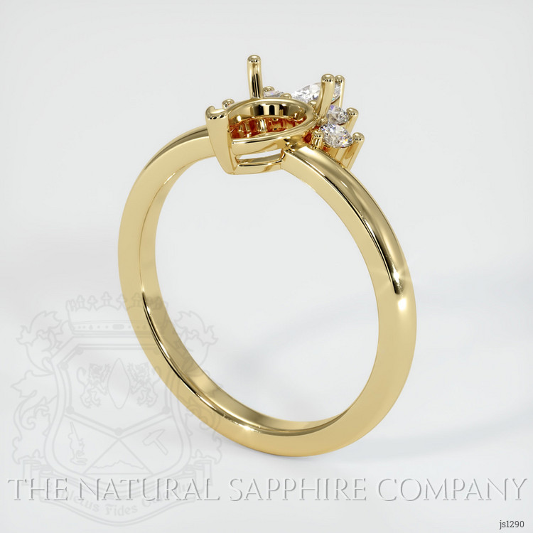 14K Yellow Gold Accent Stones Ring Setting
