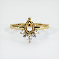 14K Yellow Gold Accent Stones Ring Setting Image