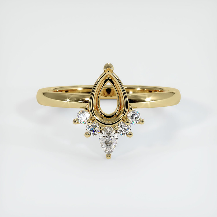 14K Yellow Gold Accent Stones Ring Setting