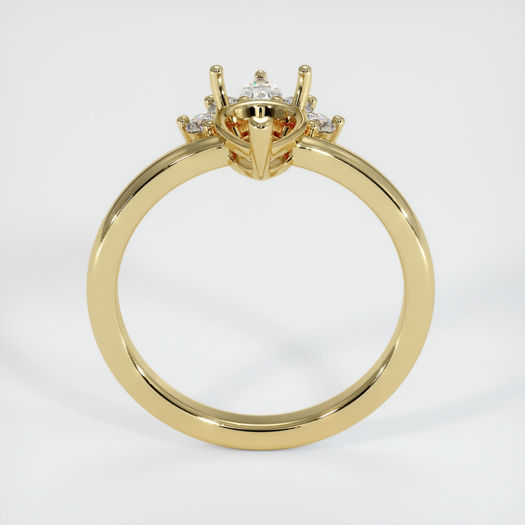 14K Yellow Gold Accent Stones Ring Setting