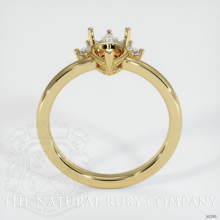 14K Yellow Gold Accent Stones Ring Setting