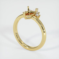 18K Yellow Gold Accent Stones Ring Setting Video