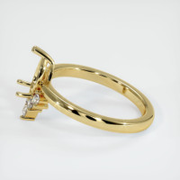 18K Yellow Gold Accent Stones Ring Setting Image
