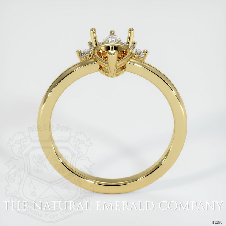 18K Yellow Gold Accent Stones Ring Setting