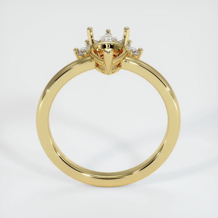 18K Yellow Gold Accent Stones Ring Setting