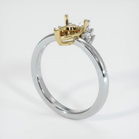 14K Yellow & White Accent Stones Ring Setting Video