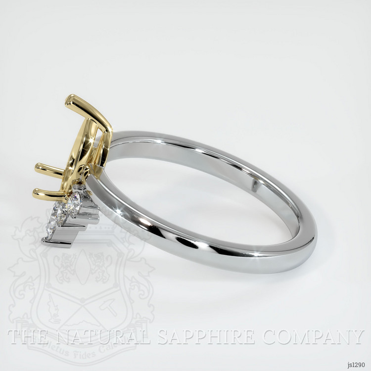 14K Yellow & White Accent Stones Ring Setting
