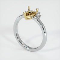 18K Yellow & White Accent Stones Ring Setting Video