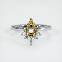 18K Yellow & White Accent Stones Ring Setting Image