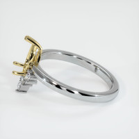 18K Yellow & White Accent Stones Ring Setting Image
