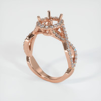 14K Rose Gold Pave Ring Setting Video