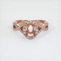 14K Rose Gold Pave Ring Setting Image