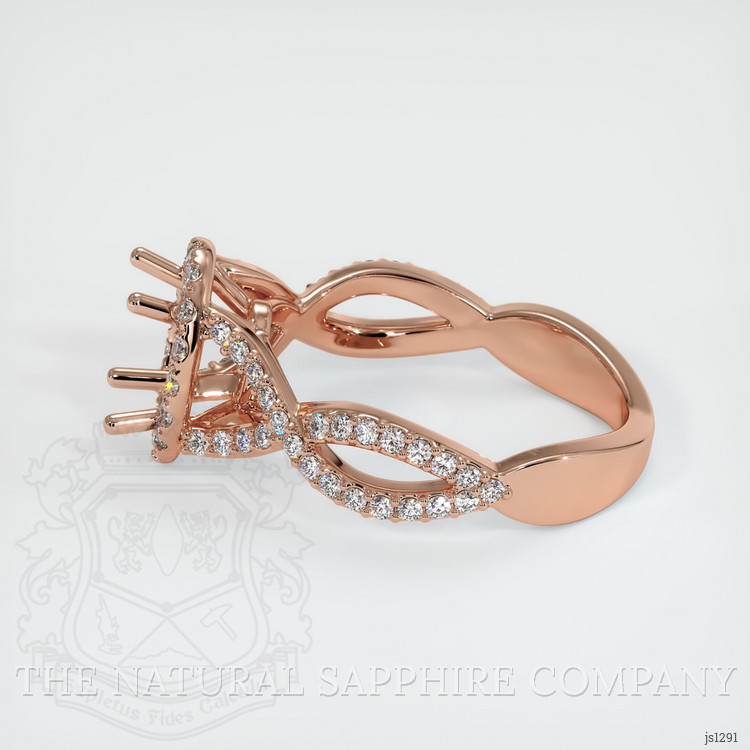14K Rose Gold Pave Ring Setting