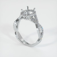 10K White Gold Pave Ring Setting Video