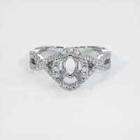 10K White Gold Pave Ring Setting Image