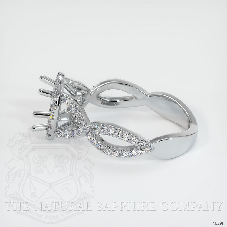 14K White Gold Pave Ring Setting