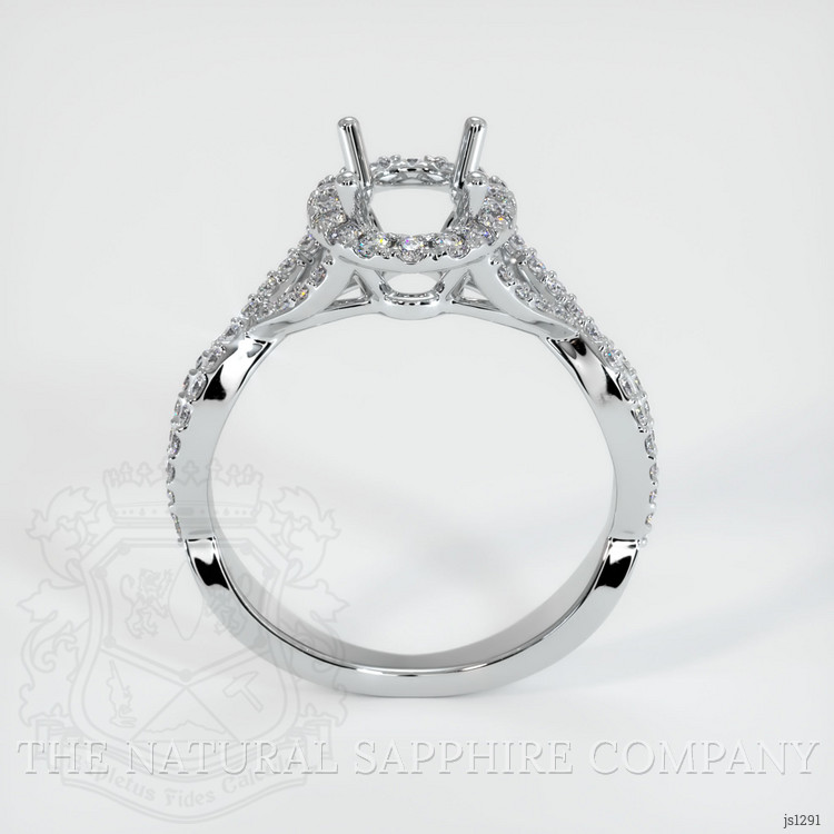 14K White Gold Pave Ring Setting