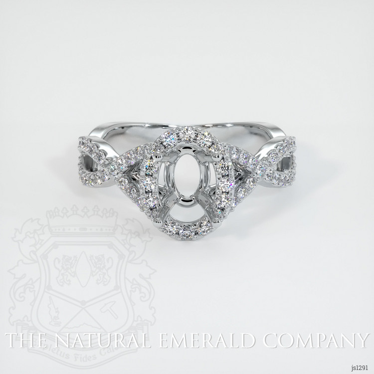 18K White Gold Pave Ring Setting