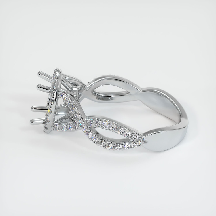 18K White Gold Pave Ring Setting