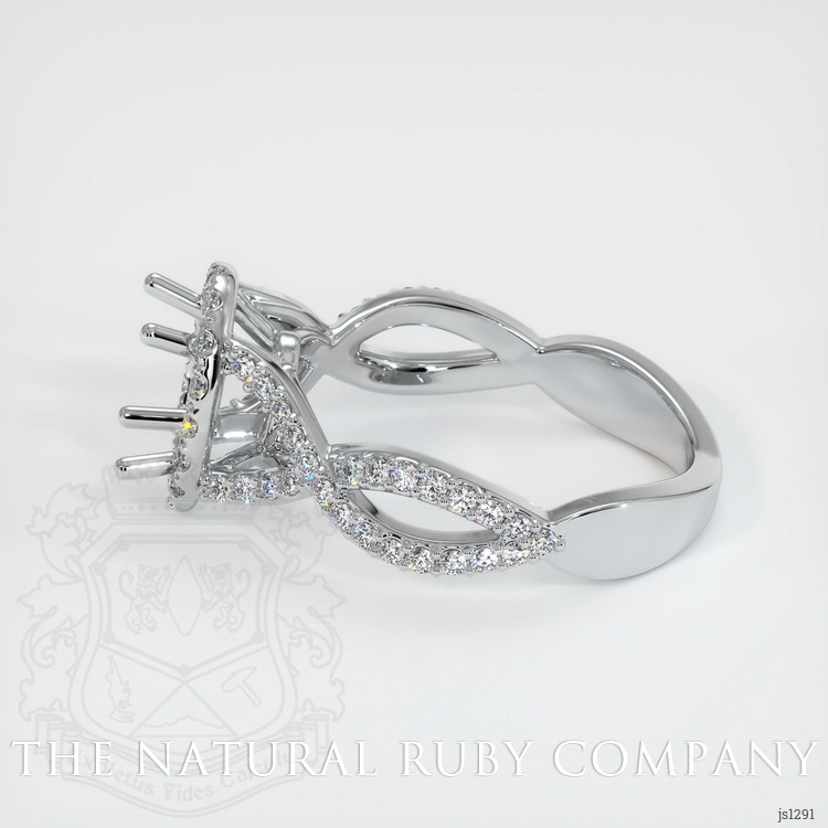 18K White Gold Pave Ring Setting