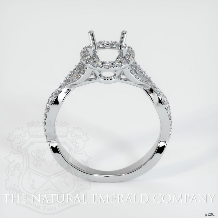 18K White Gold Pave Ring Setting