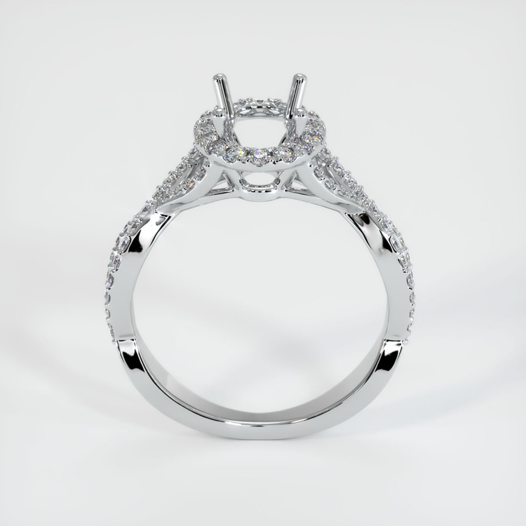 18K White Gold Pave Ring Setting