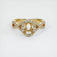 14K Yellow Gold Pave Ring Setting Image