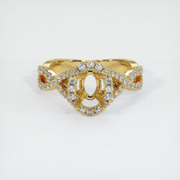 18K Yellow Gold Pave Ring Setting Image