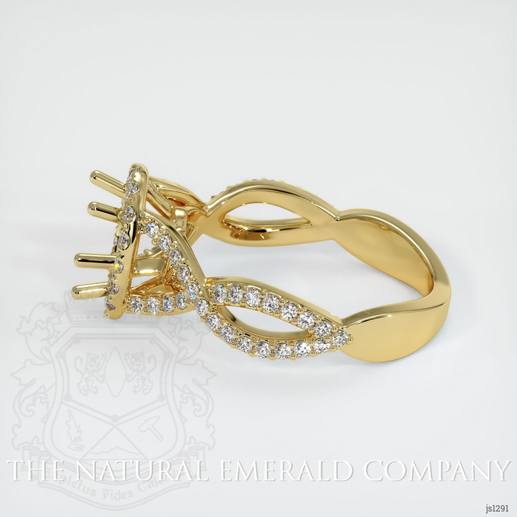 18K Yellow Gold Pave Ring Setting