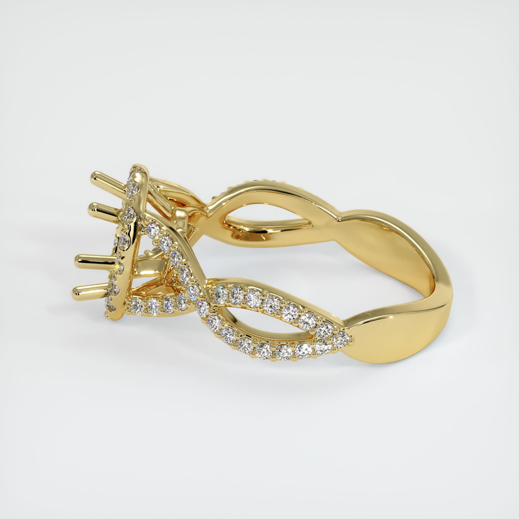 18K Yellow Gold Pave Ring Setting