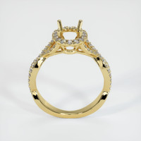 18K Yellow Gold Pave Ring Setting Image