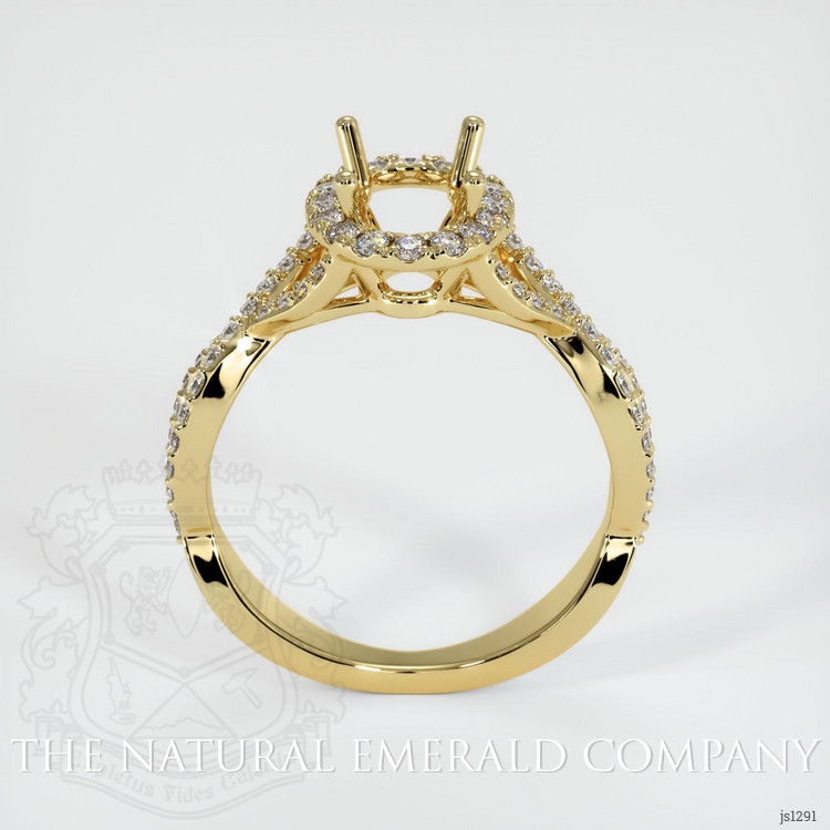18K Yellow Gold Pave Ring Setting