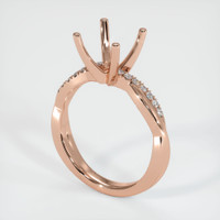 14K Rose Gold Pave Ring Setting Video