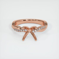 14K Rose Gold Pave Ring Setting Image