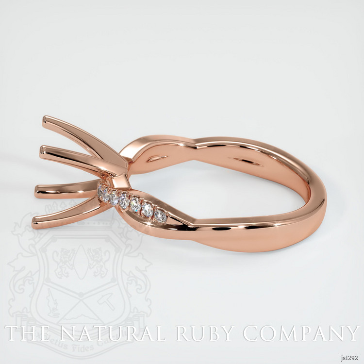 14K Rose Gold Pave Ring Setting