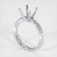 10K White Gold Pave Ring Setting Video
