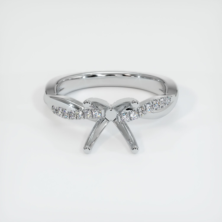 10K White Gold Pave Ring Setting