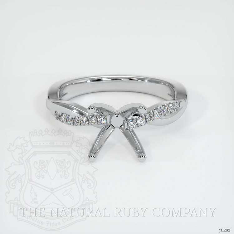 10K White Gold Pave Ring Setting