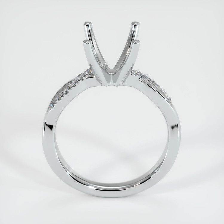 10K White Gold Pave Ring Setting