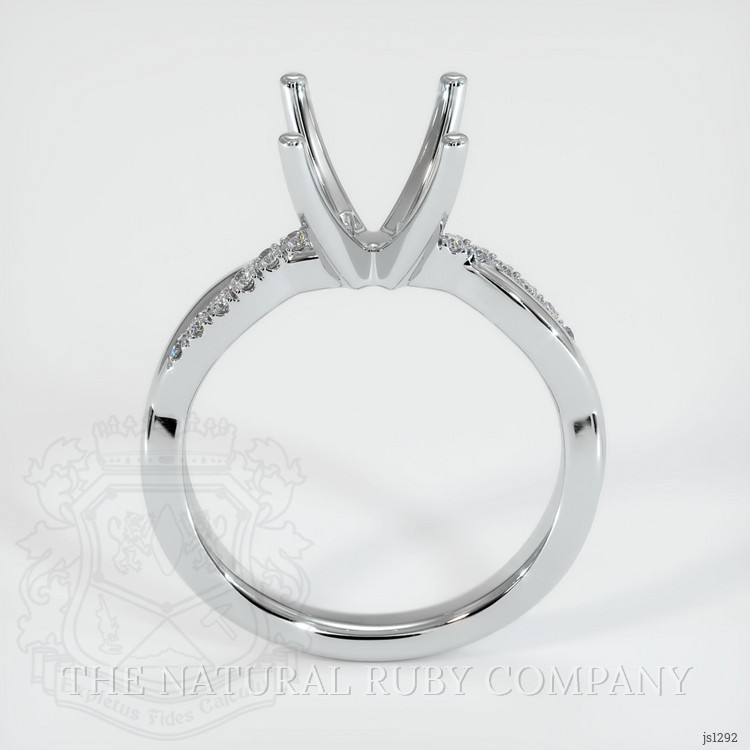 10K White Gold Pave Ring Setting