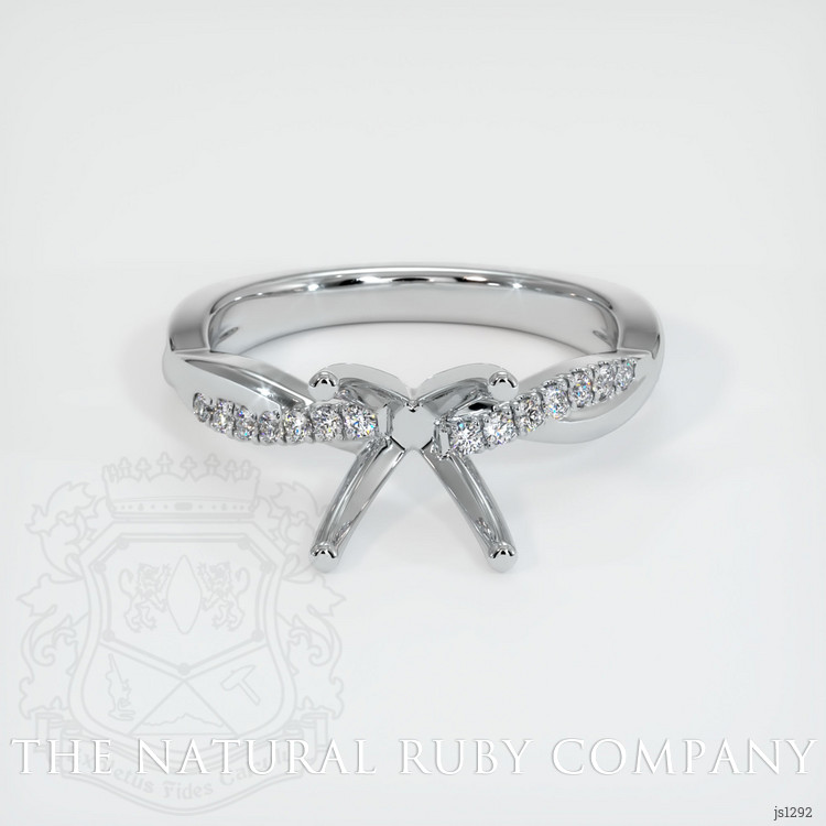 14K White Gold Pave Ring Setting