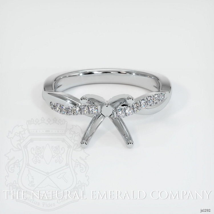 18K White Gold Pave Ring Setting