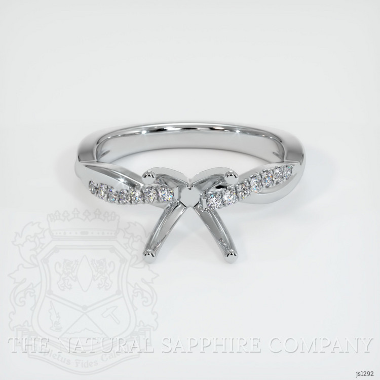 18K White Gold Pave Ring Setting