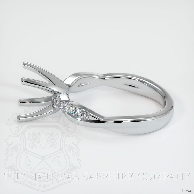 18K White Gold Pave Ring Setting